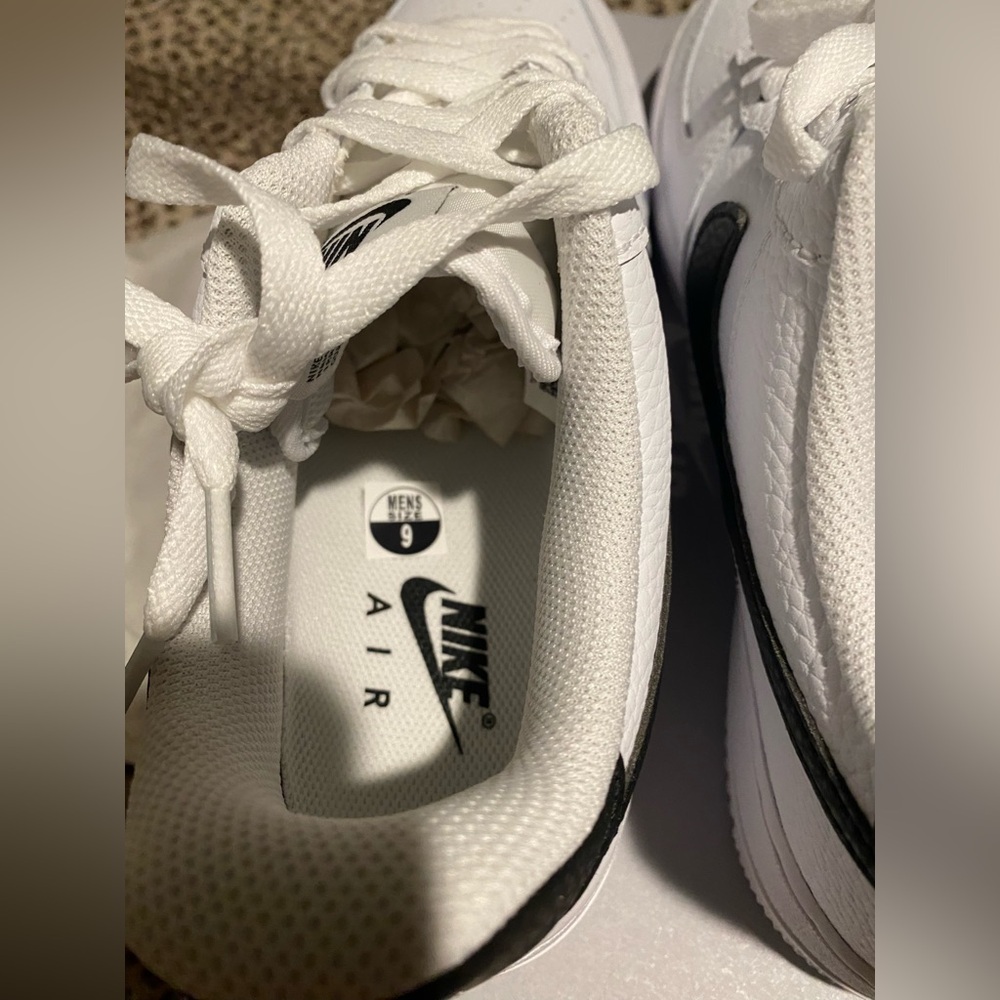 Nike Air Force 1 White with Black Swoosh - Picture 2 of 9